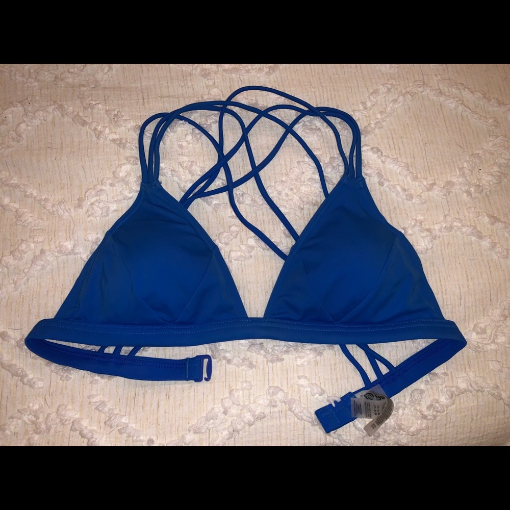 Pink bathing suit top - cross in back w/ straps